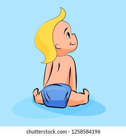 vector image of a funny child for decoration of children's magazines, gift cards