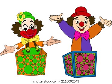 vector image of a funny clown.