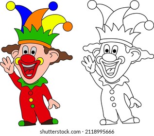 vector image of a funny clown.