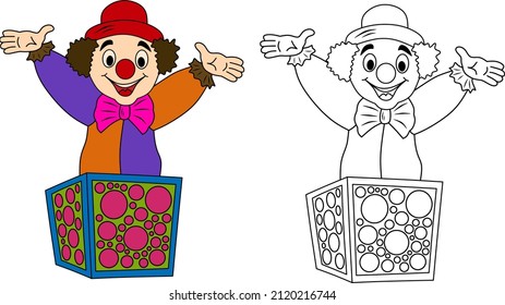 vector image of a funny clown.