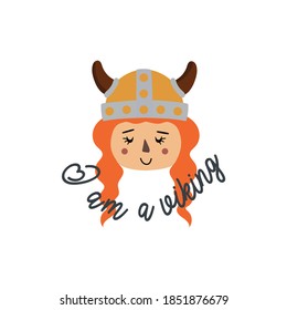 Vektorbild. Das lustige Design eines Viking. Bild zu dekorieren.