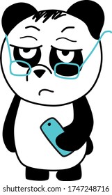 Vector image of a funny Panda