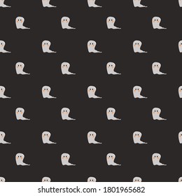 Vector image. Funny pattern of funny ghosts. Image to decorate.