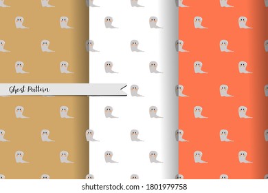 Vector image. Funny pattern of funny ghosts. Image to decorate.