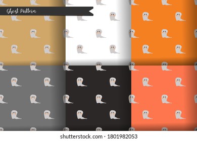 Vector image. Funny pattern of funny ghosts. Image to decorate.