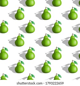 Vector image. Funny pattern of pears. Modular image to decorate.