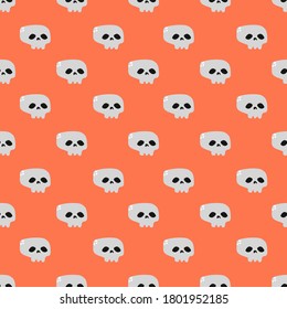 Vector image. Funny pattern of funny skulls. Image to decorate.
