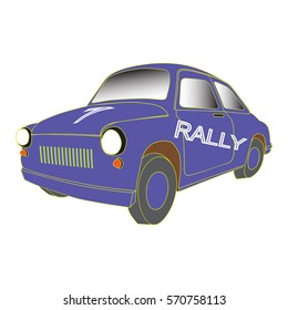 Vector image of funny race car