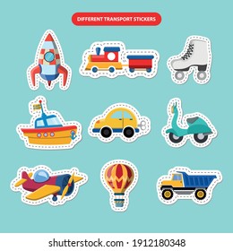 Vector image. Funny vector stickers. Cute children's toys. Funny images.