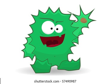 Vector image of funny virus