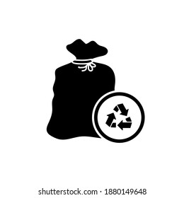 Vector image. Garbage recycling icon.