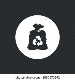 Vector image. Garbage recycling icon.