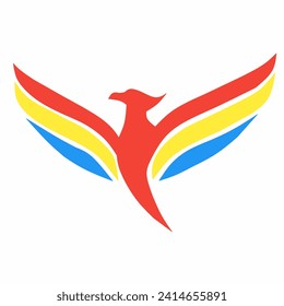 vector image of the Garuda bird logo with a beautiful color combination