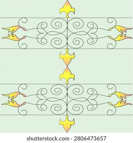 Vector image of a gazebo lattice made from transformed lines