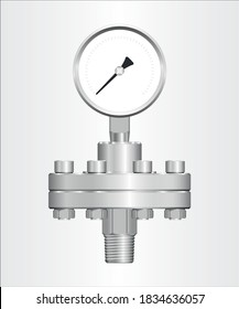 Vector image of GD-32 pressure gauge, EPS, isolated