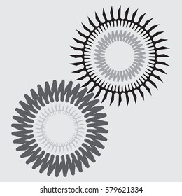 Vector image of gears and springs