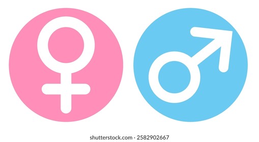 Vector image of gender icon. Definition of human gender. Element for your design