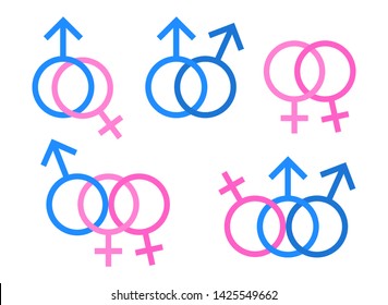 vector image of gender symbols of man and woman