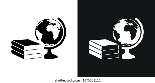 Imagen vectorial. Cultura general, sabiduría o ícono de aprendizaje. Imagen de la educación y la cultura.