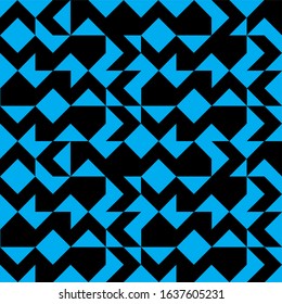 Vector image of a geometric ornament. Seamless pattern. Poster, background. Two colors. For printing on textile, poster, flyer, book cover or bookmark.
