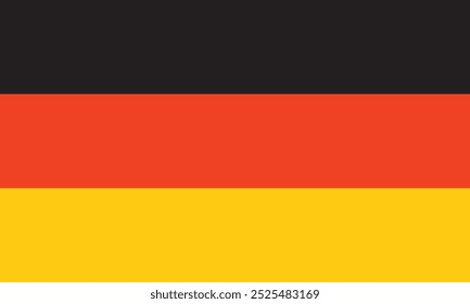 Vector image of the German flag with accurate proportions and colors.