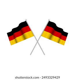 Vector image of Germany flag - standard size and color isolated on white background 