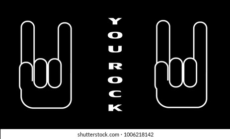 Vector Image Gesture That You Rock