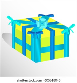 vector image of gift boxe with bows