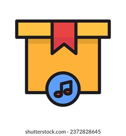 
vector image of a gift icon. Simple musical gift illustration. Suitable for use in web applications, mobile applications and print media. isolated on white background.
