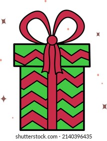 Vector image of a gift for Valentine's Day and March 8. A declaration of love.A holiday card.  Design for the Internet, banners, web pages and mobile applications, books, magazines, icons