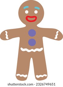 Vector image of a gingerbread man