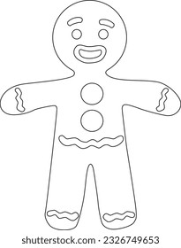 Vector image of a gingerbread man outline