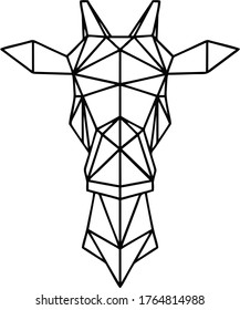 Vector image of a giraffe's head