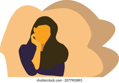 vector image of a girl