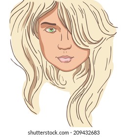 Vector image of girl