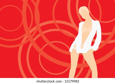vector image of girl on party. good use like background