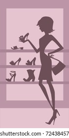 vector image of girl with perfect shoos