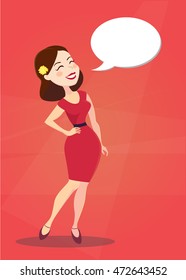 Vector image of a girl retro for your design
