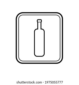 Vector image glass bottle sign 