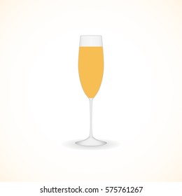 Vector image of a glass of champagne.