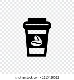 Vector image of a glass of coffee. Pictograph of coffee drink.