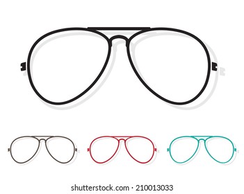 Vector image of Glasses on white background.