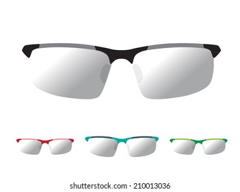 Vector image of Glasses on white background.