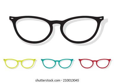 Vector image of Glasses on white background.