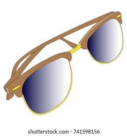 Vector image of glasses from the sun