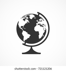 Vector image of a globe icon.