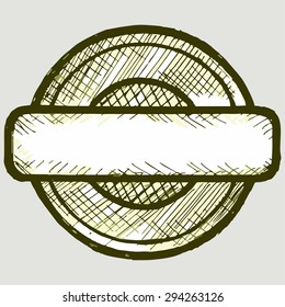Vector Image. Glyph of Seal