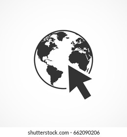Vector image of go to web icon.