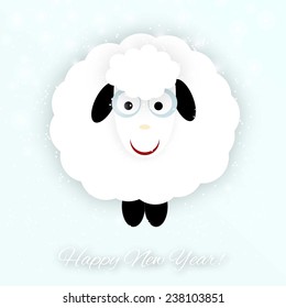 Vector image of an goat / Happy New Year 2015 