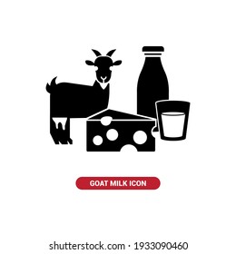 Vector image. Goat milk icon.